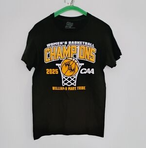 William & Mary Women's 2025 CAA Basketball Champion T-Shirt - Size S
